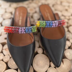 kurt Geiger London crystal mule flats. Excellent Condition 6.5
